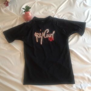 RipCurl Ladies S/S Rash Guard Worn Once CUTE! 10